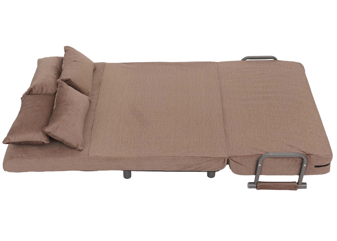Cosmo Casa - Slaapstoel - Klapstoel - Slaapbank - Logeerbed - Ligvlak 190x100cm - Chenille Stof - 370gm - Bruin