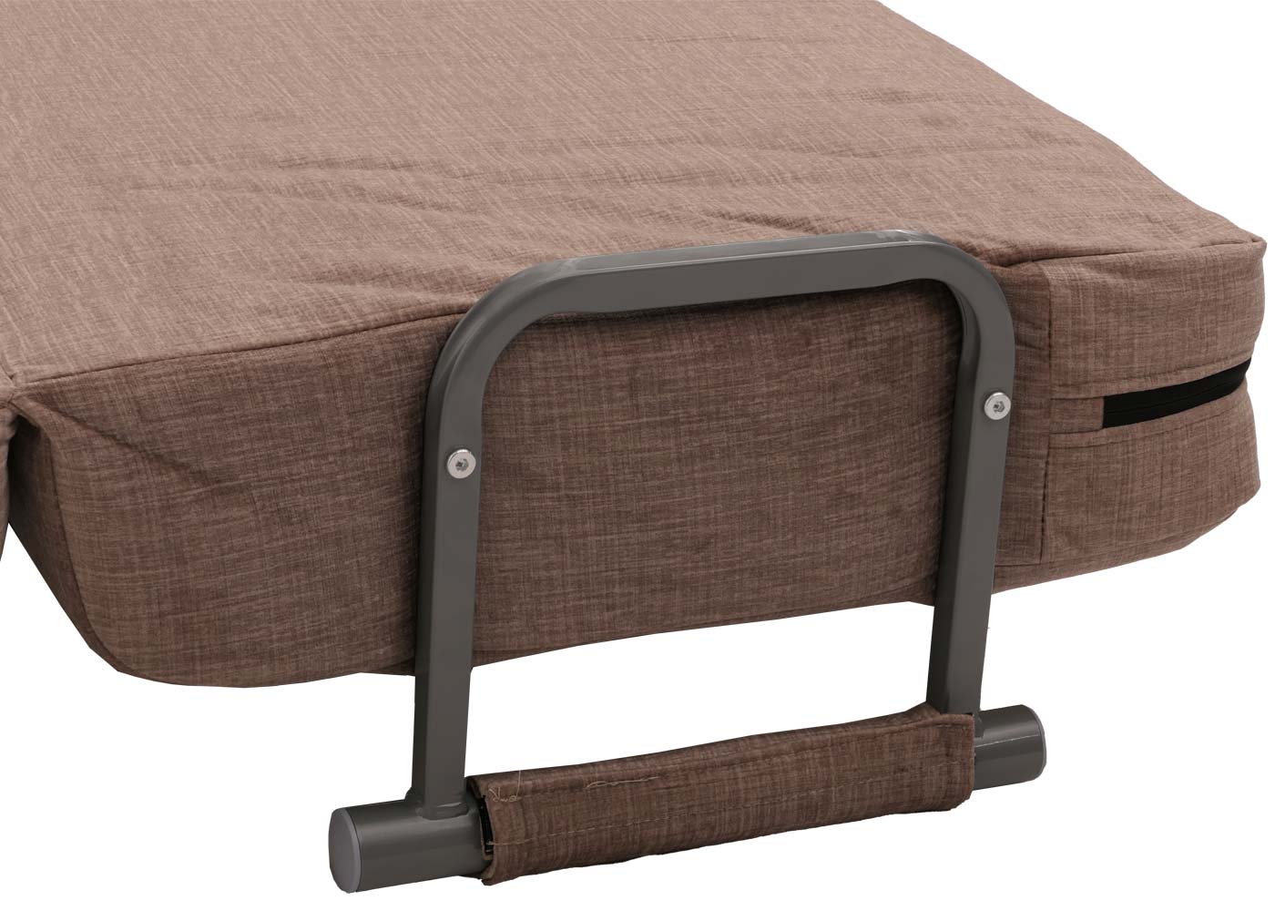 Cosmo Casa - Slaapstoel - Klapstoel - Slaapbank - Logeerbed - Ligvlak 190x100cm - Chenille Stof - 370gm - Bruin