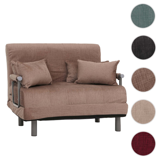 Cosmo Casa - Slaapstoel - Klapstoel - Slaapbank - Logeerbed - Ligvlak 190x100cm - Chenille Stof - 370gm - Bruin