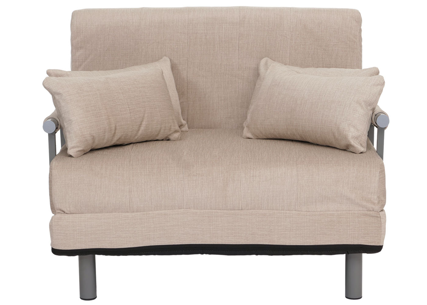 Cosmo Casa - Slaapstoel - Klapstoel - Slaapbank - Logeerbed - Ligvlak 190x100cm - Chenille Stof - 370gm - Crème