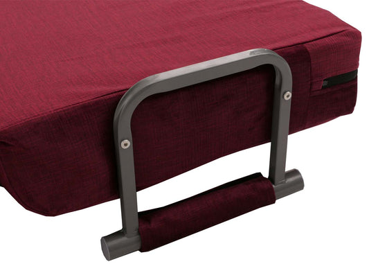 Cosmo Casa - Slaapstoel - Klapstoel - Slaapbank - Logeerbed - Ligvlak 190x100cm - Chenille Stof - 370gm - Bordeaux