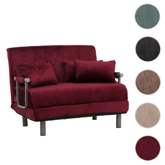 Cosmo Casa - Slaapstoel - Klapstoel - Slaapbank - Logeerbed - Ligvlak 190x100cm - Chenille Stof - 370gm - Bordeaux
