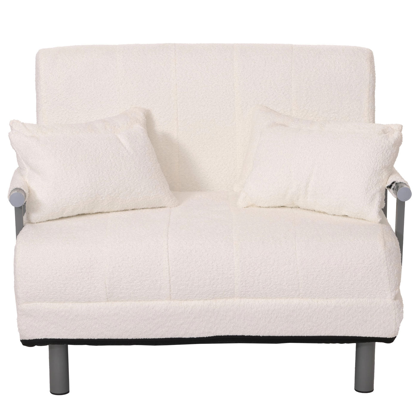 Cosmo Casa - Slaapstoel - Uitklapbaar Logeerbed - 190x100 cm Ligvlak - Boucle Stof - Crème