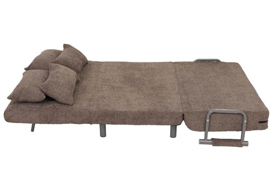 Cosmo Casa - Slaapstoel - Uitklapbaar Logeerbed - 190x100 cm Ligvlak - Boucle Stof - Lichtbruin