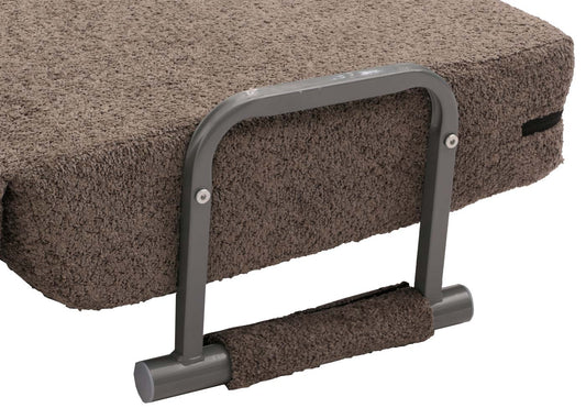 Cosmo Casa - Slaapstoel - Uitklapbaar Logeerbed - 190x100 cm Ligvlak - Boucle Stof - Lichtbruin