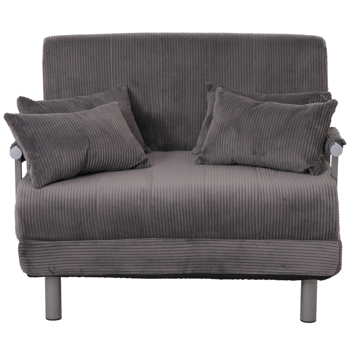 Cosmo Casa - Slaapstoel - Klapstoel - Slaapbank - Logeerbed - Ligvlak 190x100cm - Stoffen Koord - 330gm - Donkergrijs