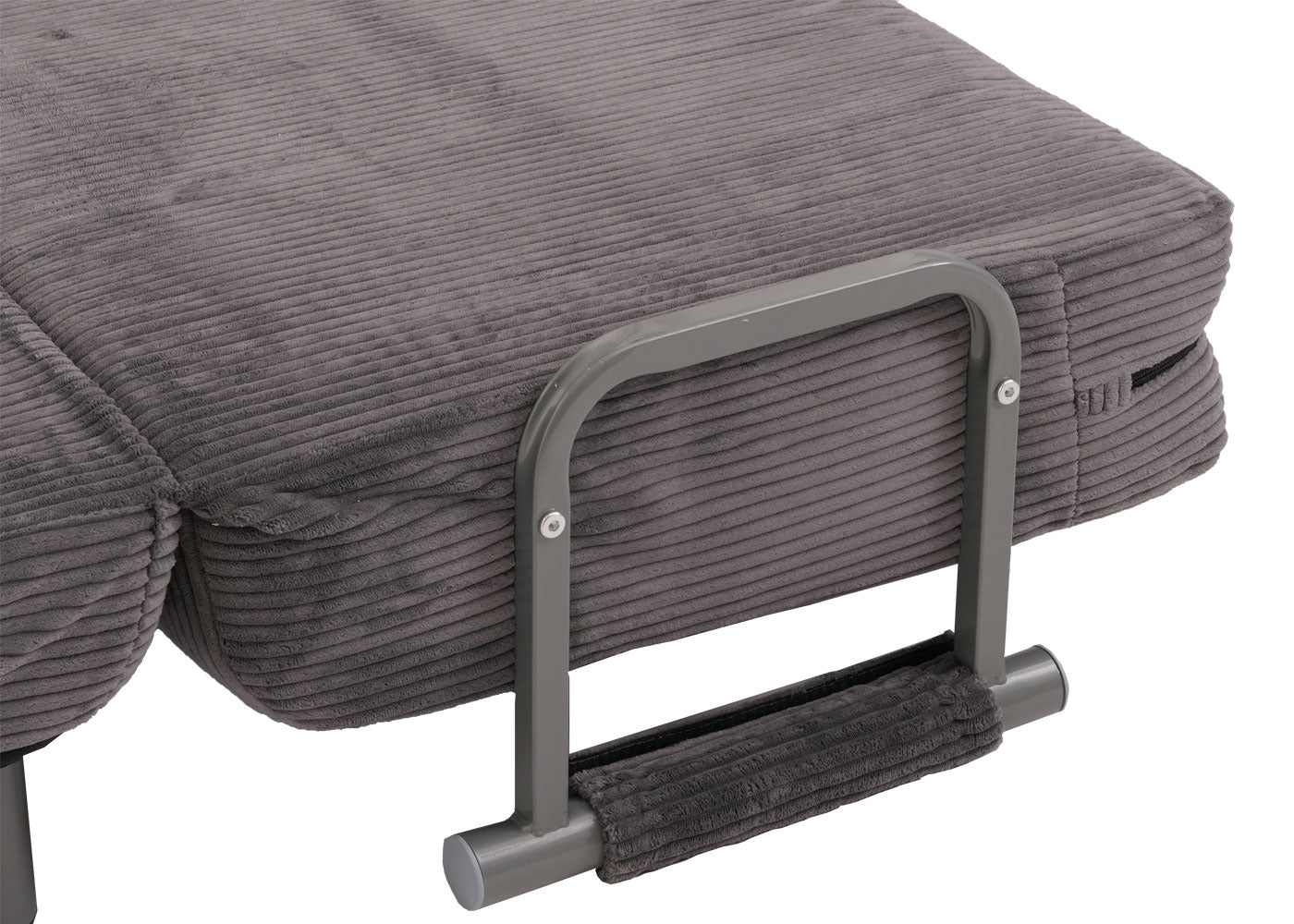 Cosmo Casa - Slaapstoel - Klapstoel - Slaapbank - Logeerbed - Ligvlak 190x100cm - Stoffen Koord - 330gm - Donkergrijs