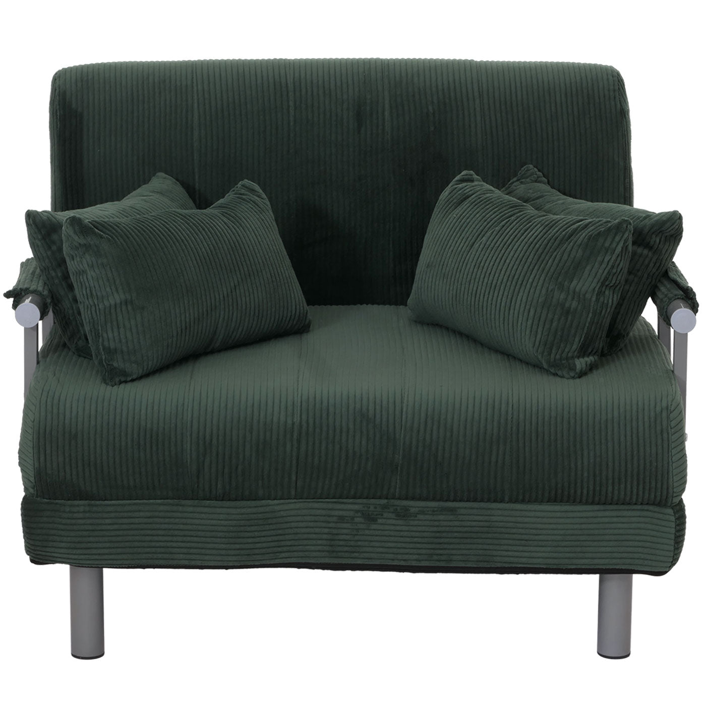Cosmo Casa - Slaapstoel - Klapstoel - Slaapbank - Logeerbed - Ligvlak 190x100cm - Stoffen Koord - 330gm - Groen