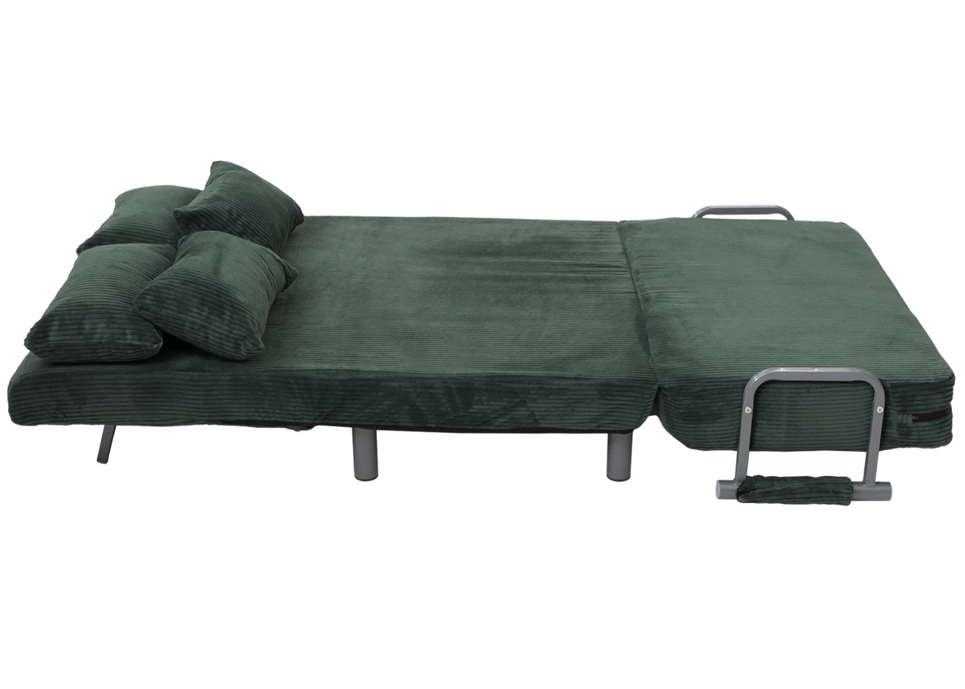 Cosmo Casa - Slaapstoel - Klapstoel - Slaapbank - Logeerbed - Ligvlak 190x100cm - Stoffen Koord - 330gm - Groen