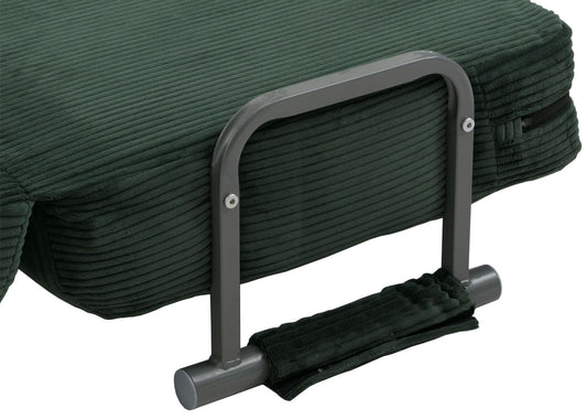 Cosmo Casa - Slaapstoel - Klapstoel - Slaapbank - Logeerbed - Ligvlak 190x100cm - Stoffen Koord - 330gm - Groen