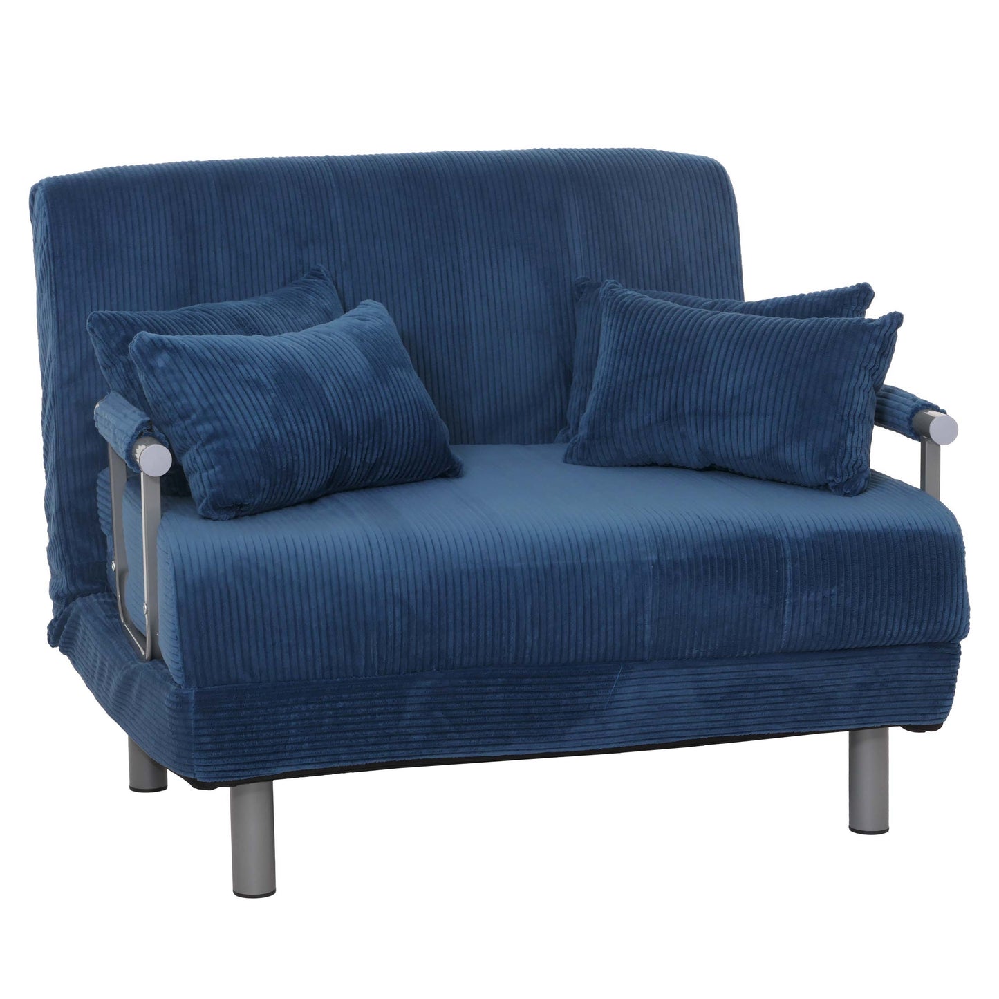 Cosmo Casa - Slaapstoel - Klapstoel - Slaapbank - Logeerbed - Ligvlak 190x100cm - Stoffen Koord - 330gm - Blauw