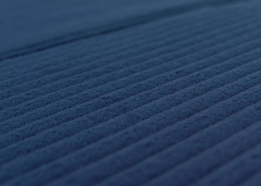 Cosmo Casa - Slaapstoel - Klapstoel - Slaapbank - Logeerbed - Ligvlak 190x100cm - Stoffen Koord - 330gm - Blauw