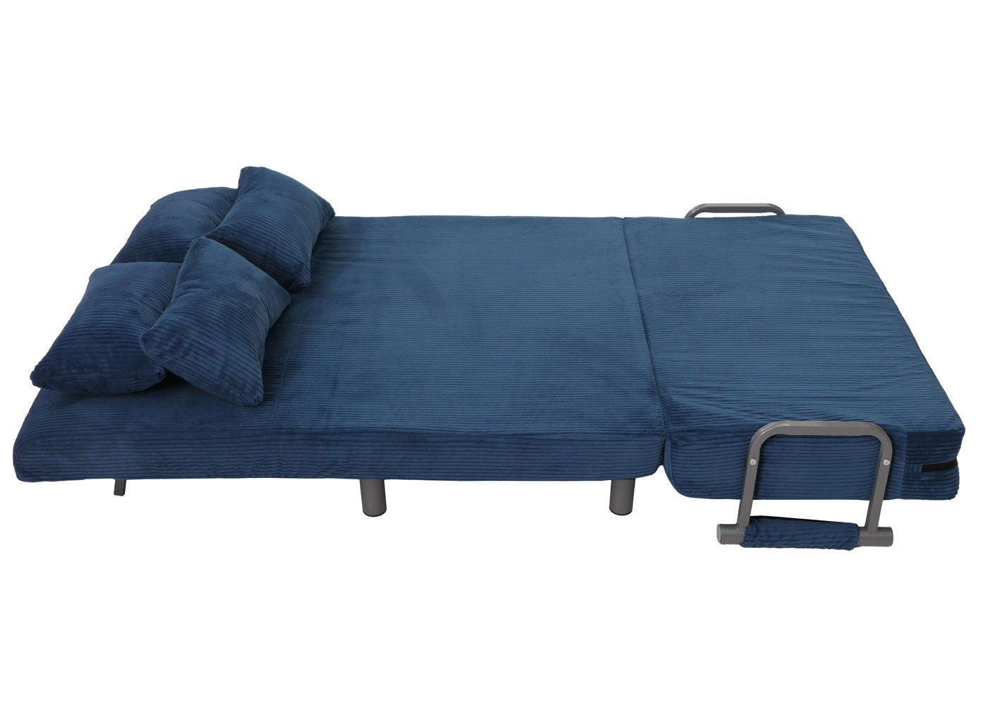 Cosmo Casa - Slaapstoel - Klapstoel - Slaapbank - Logeerbed - Ligvlak 190x100cm - Stoffen Koord - 330gm - Blauw