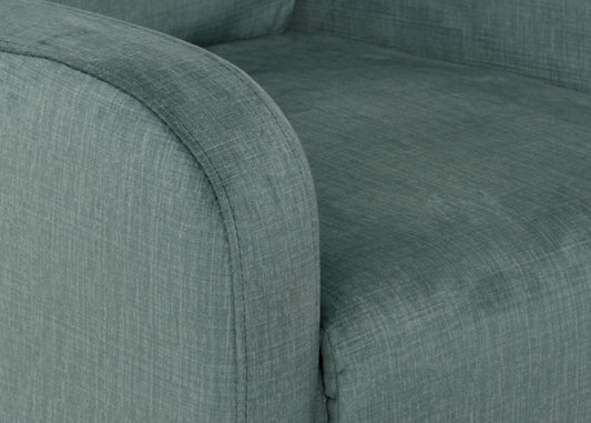 Cosmo Casa - TV Relaxfauteuil - Elektrische Sta-Op Functie - Metaal - Chenille - Blauwgroen