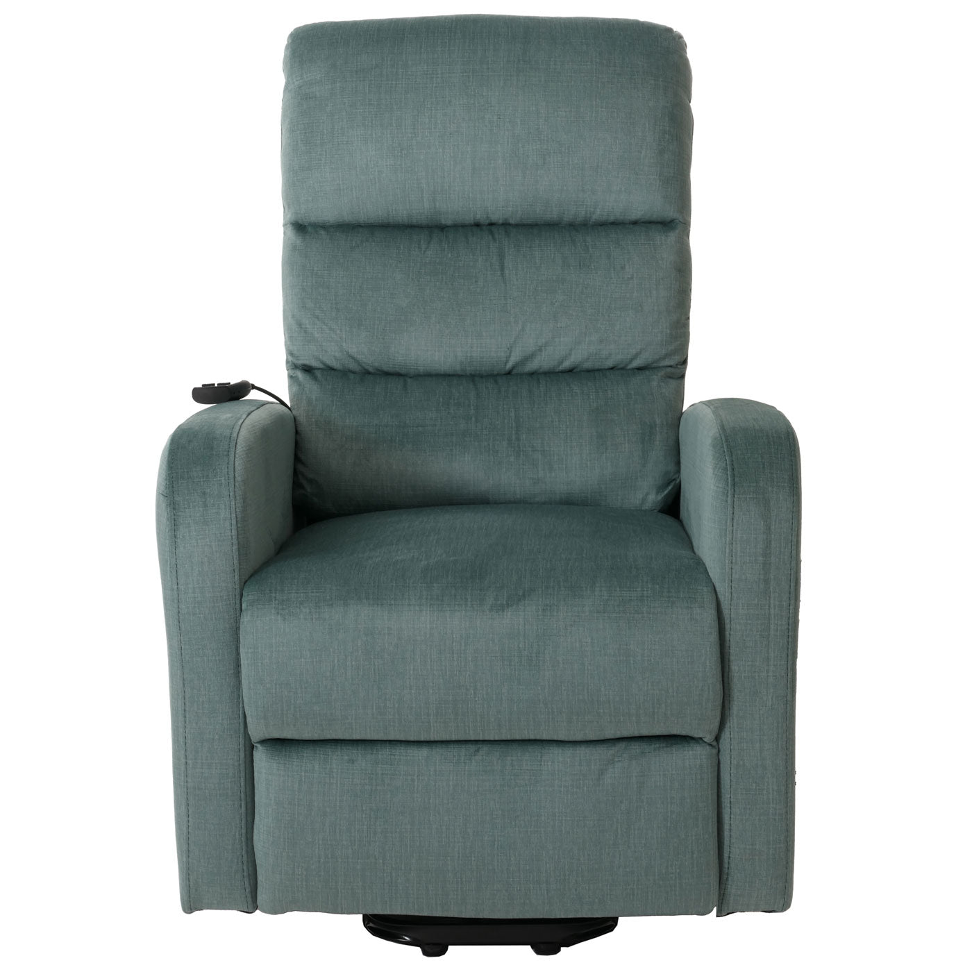 Cosmo Casa - TV Relaxfauteuil - Elektrische Sta-Op Functie - Metaal - Chenille - Blauwgroen