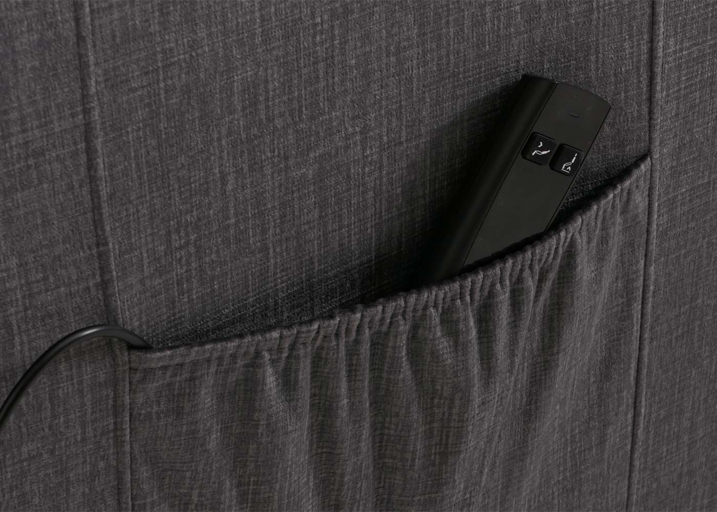 Cosmo Casa - TV Relaxfauteuil - Elektrische Sta-Op Functie - Metaal - Chenille - Donkergrijs