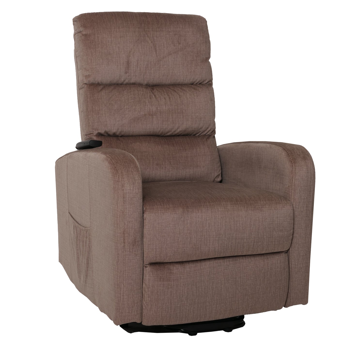 Cosmo Casa - TV Relaxfauteuil - Elektrische Sta-Op Functie - Metaal - Chenille - Bruin