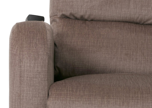 Cosmo Casa - TV Relaxfauteuil - Elektrische Sta-Op Functie - Metaal - Chenille - Bruin