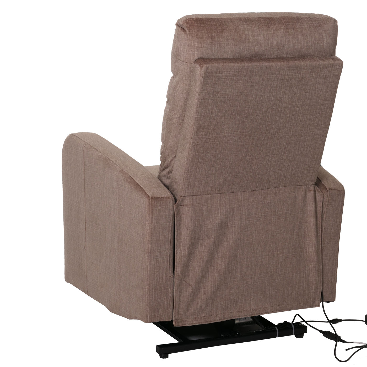 Cosmo Casa - TV Relaxfauteuil - Elektrische Sta-Op Functie - Metaal - Chenille - Bruin