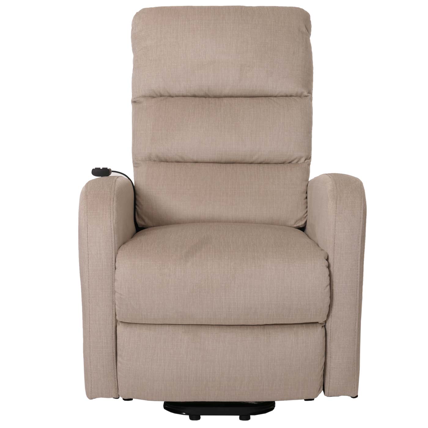 Cosmo Casa - TV Relaxfauteuil - Elektrische Sta-Op Functie - Metaal - Chenille - Crème