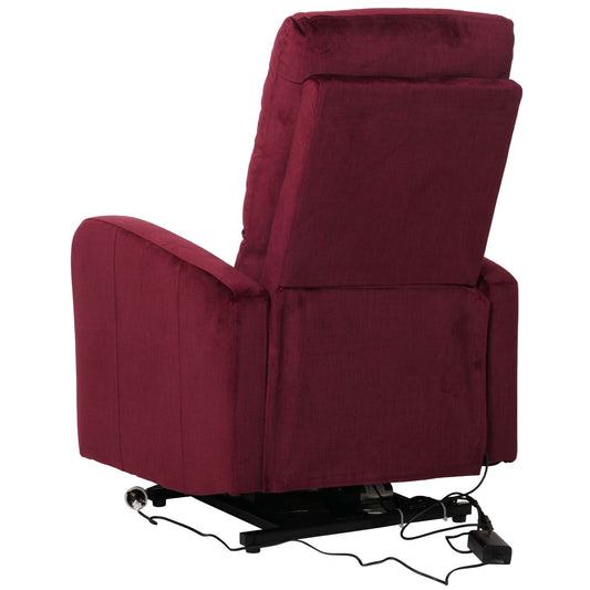 Cosmo Casa - TV Relaxfauteuil - Elektrische Sta-Op Functie - Metaal - Chenille - Bordeaux