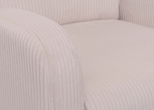 Cosmo Casa - TV Relaxstoel - Sta-Op Functie - Metaal - Textielkoord - Crèmewit