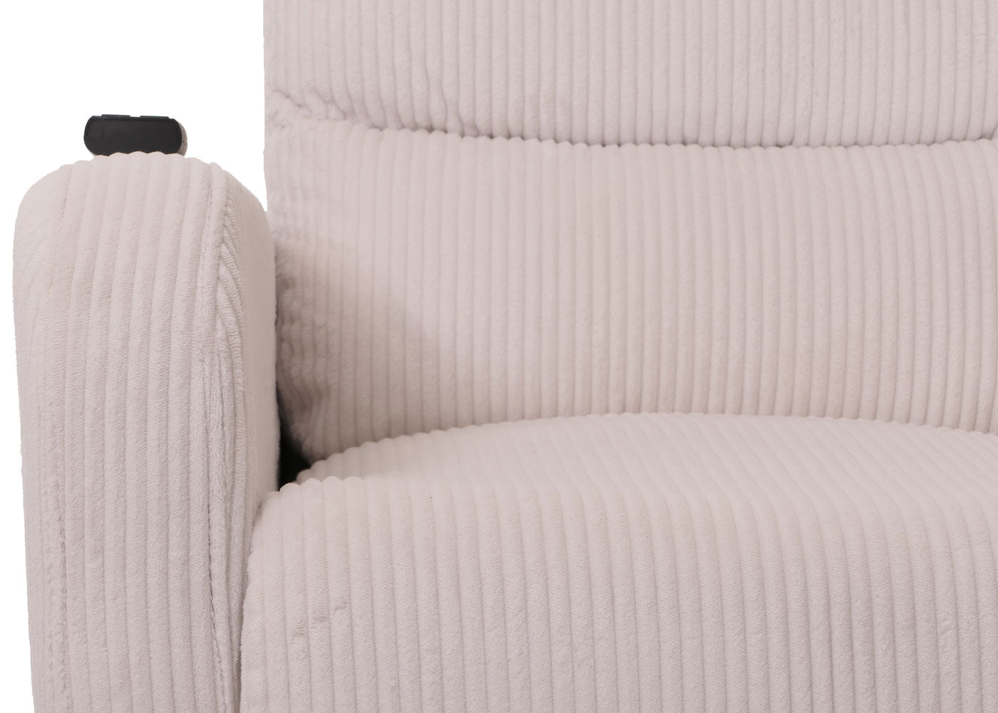 Cosmo Casa - TV Relaxstoel - Sta-Op Functie - Metaal - Textielkoord - Crèmewit