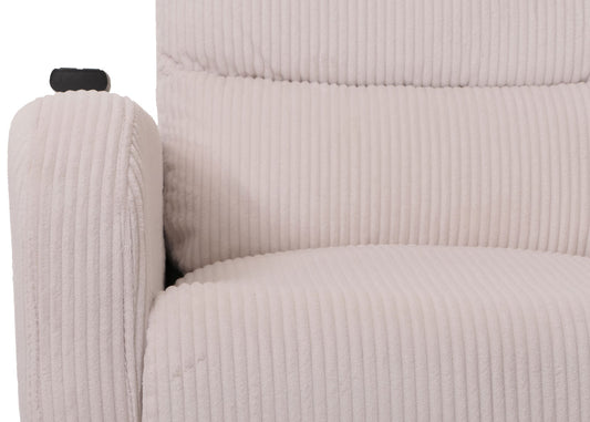 Cosmo Casa - TV Relaxstoel - Sta-Op Functie - Metaal - Textielkoord - Crèmewit