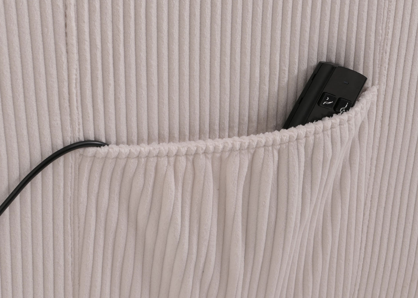 Cosmo Casa - TV Relaxstoel - Sta-Op Functie - Metaal - Textielkoord - Crèmewit