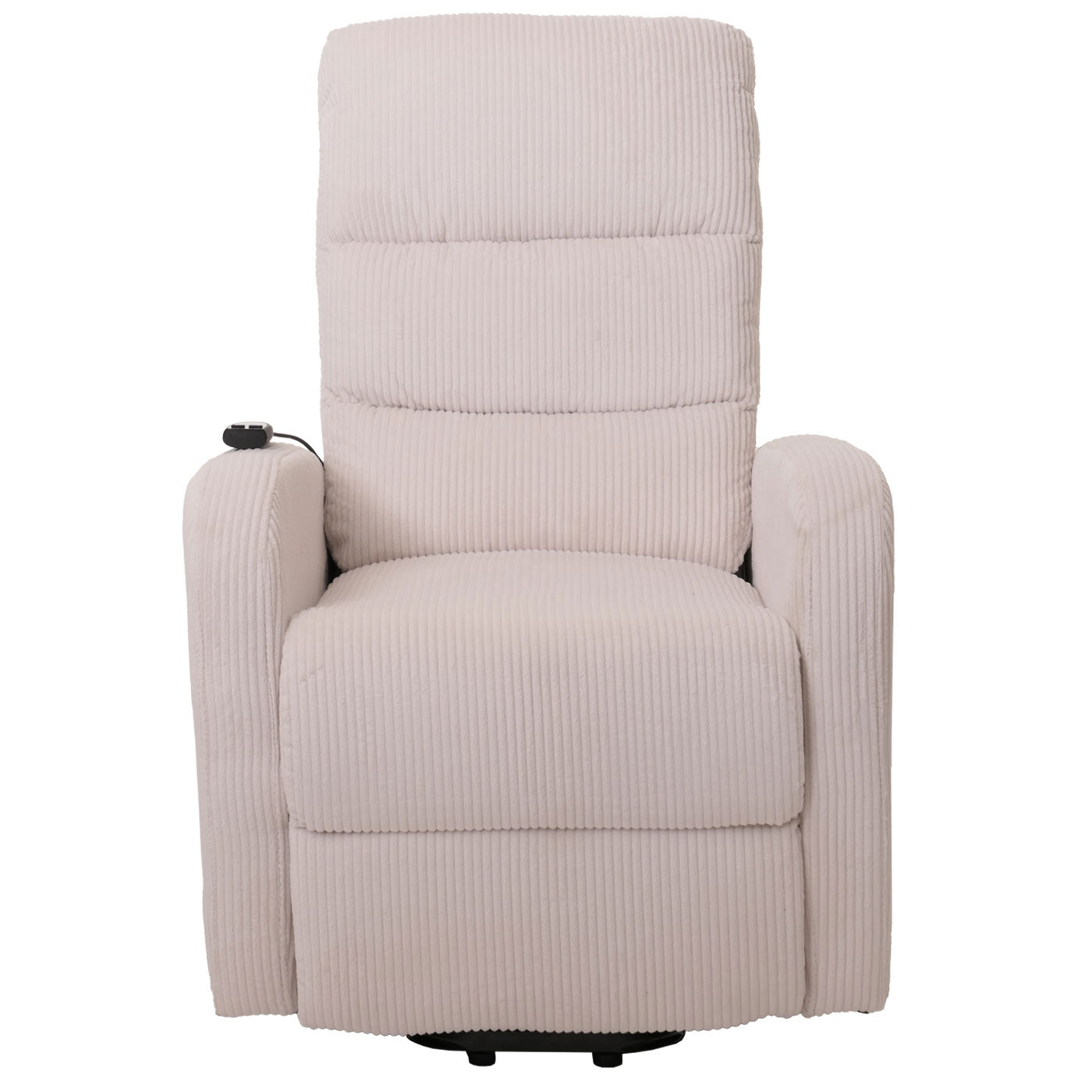 Cosmo Casa - TV Relaxstoel - Sta-Op Functie - Metaal - Textielkoord - Crèmewit