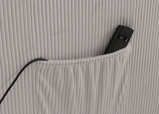 Cosmo Casa - TV Relaxfauteuil - Sta-Op Functie - Metaal - Textielkoord - Lichtgrijs