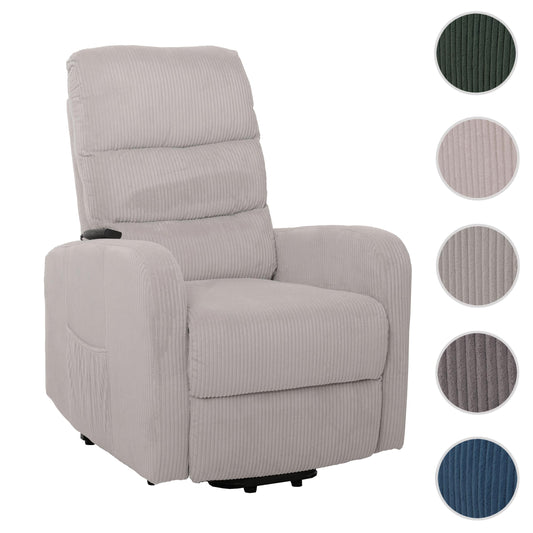 Cosmo Casa - TV Relaxfauteuil - Sta-Op Functie - Metaal - Textielkoord - Lichtgrijs