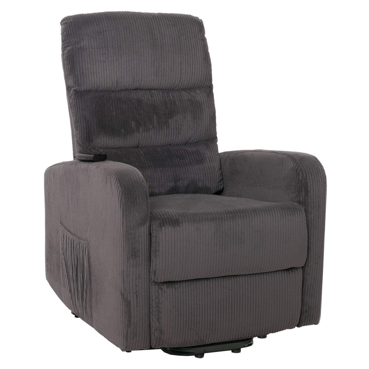 Cosmo Casa - TV Relaxstoel - Sta-Op Functie - Metaal - Textielkoord - Donkergrijs