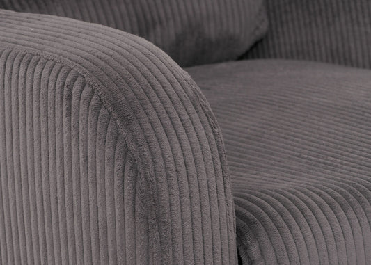 Cosmo Casa - TV Relaxstoel - Sta-Op Functie - Metaal - Textielkoord - Donkergrijs