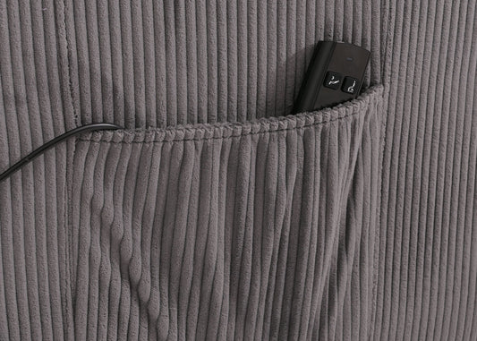 Cosmo Casa - TV Relaxstoel - Sta-Op Functie - Metaal - Textielkoord - Donkergrijs