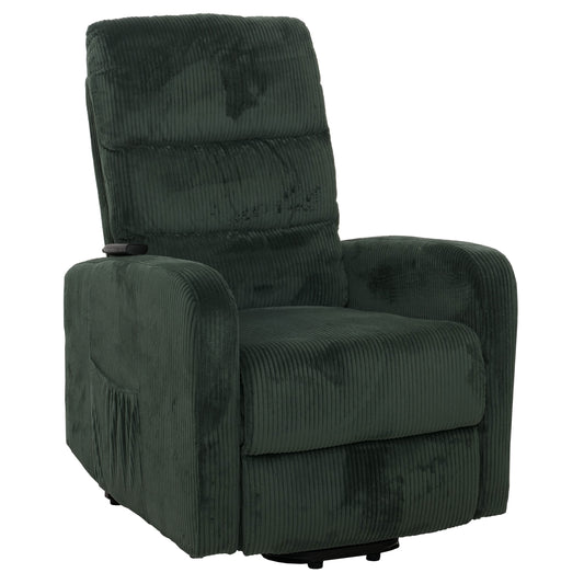 Cosmo Casa - TV Relaxstoel - Sta-Op Functie - Metaal - Textielkoord - Groen