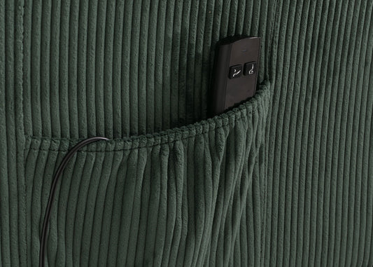 Cosmo Casa - TV Relaxstoel - Sta-Op Functie - Metaal - Textielkoord - Groen