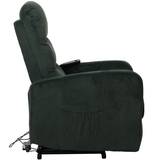 Cosmo Casa - TV Relaxstoel - Sta-Op Functie - Metaal - Textielkoord - Groen