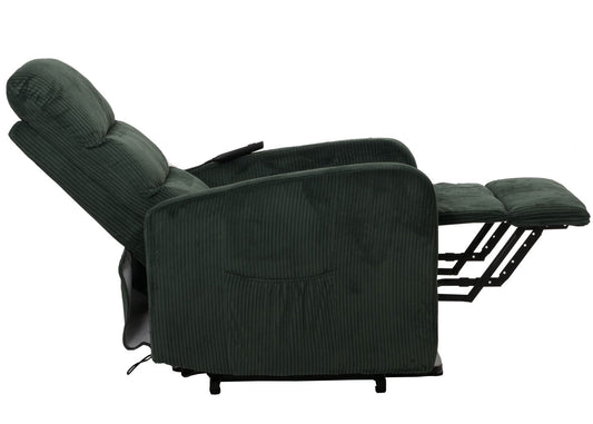 Cosmo Casa - TV Relaxstoel - Sta-Op Functie - Metaal - Textielkoord - Groen