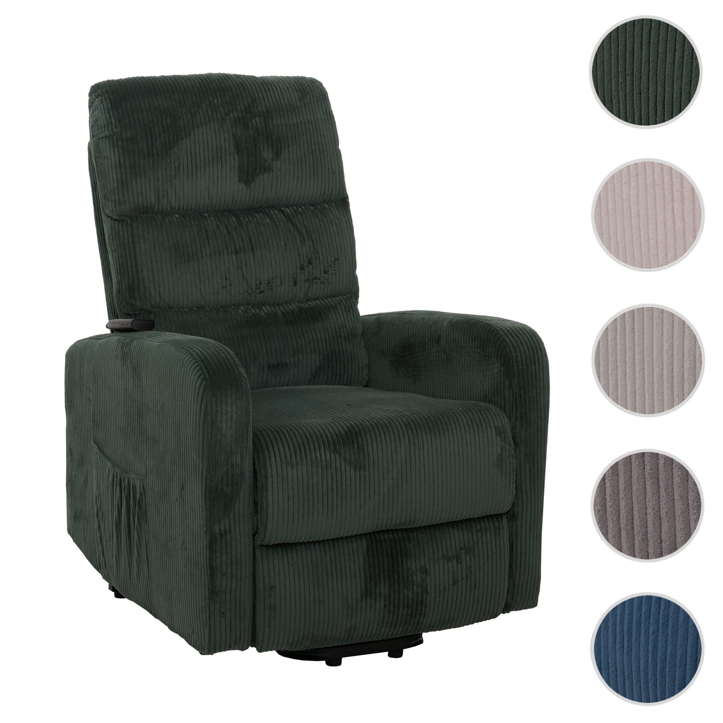 Cosmo Casa - TV Relaxstoel - Sta-Op Functie - Metaal - Textielkoord - Groen