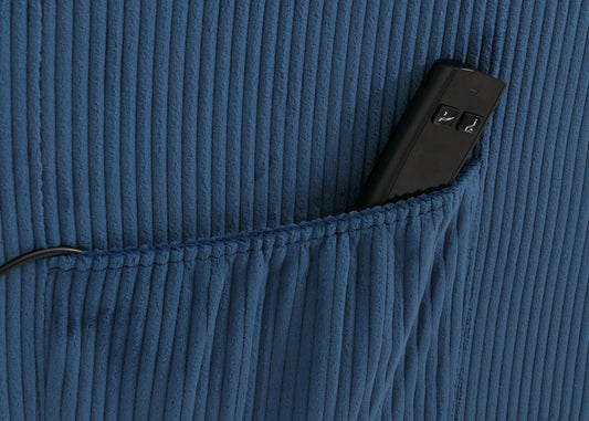 Cosmo Casa - TV Relaxstoel - Sta-Op Functie - Metaal - Textielkoord - Blauw