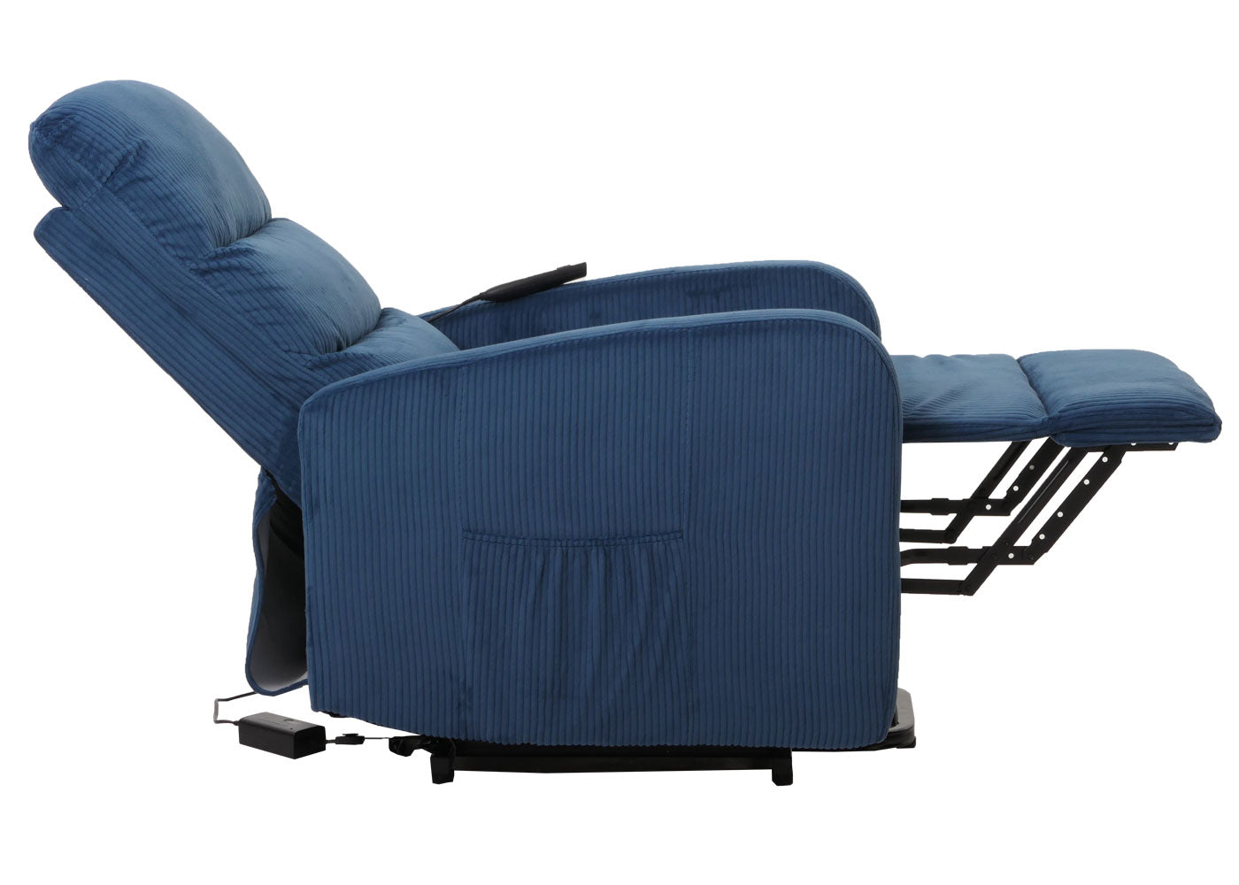 Cosmo Casa - TV Relaxstoel - Sta-Op Functie - Metaal - Textielkoord - Blauw