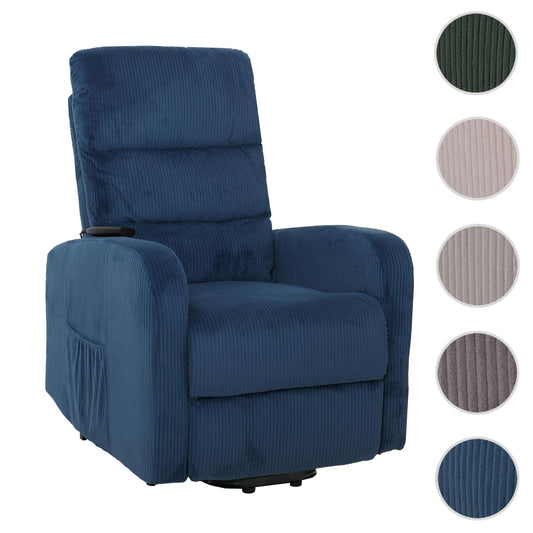 Cosmo Casa - TV Relaxstoel - Sta-Op Functie - Metaal - Textielkoord - Blauw