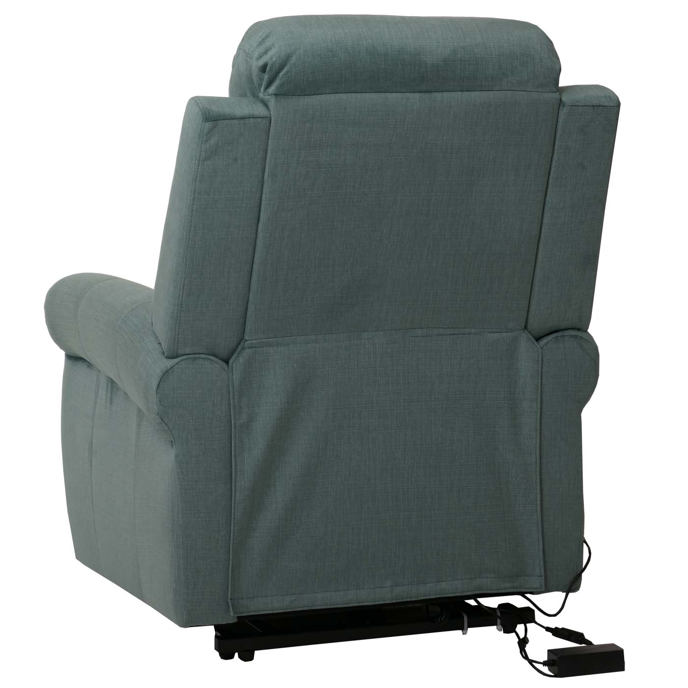 Cosmo Casa - TV-Relaxstoel - Relaxfauteuil met Ligfunctie, Massage en Verwarming - Chenille Textiel - Blauwgroen