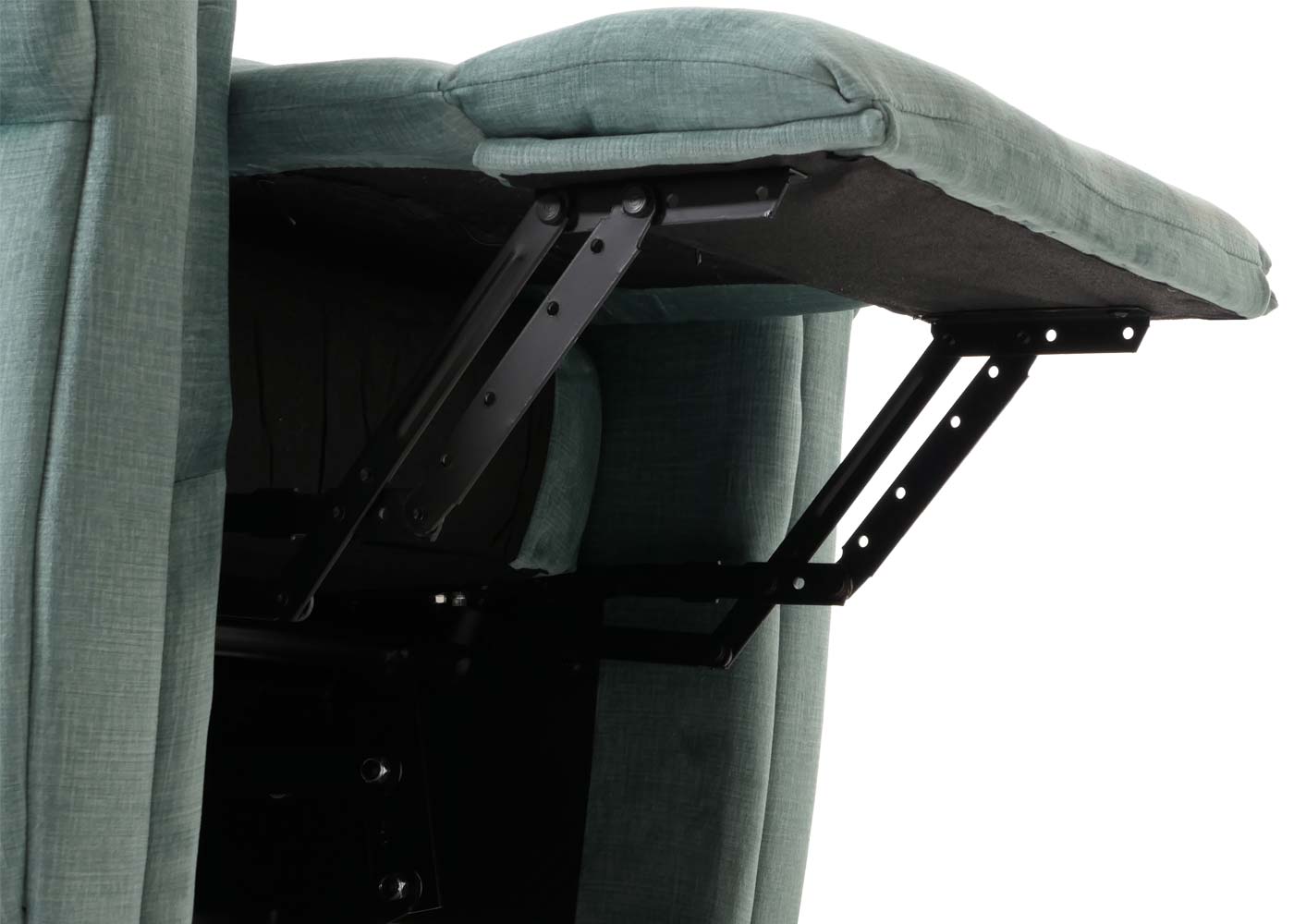 Cosmo Casa - TV-Relaxstoel - Relaxfauteuil met Ligfunctie, Massage en Verwarming - Chenille Textiel - Blauwgroen