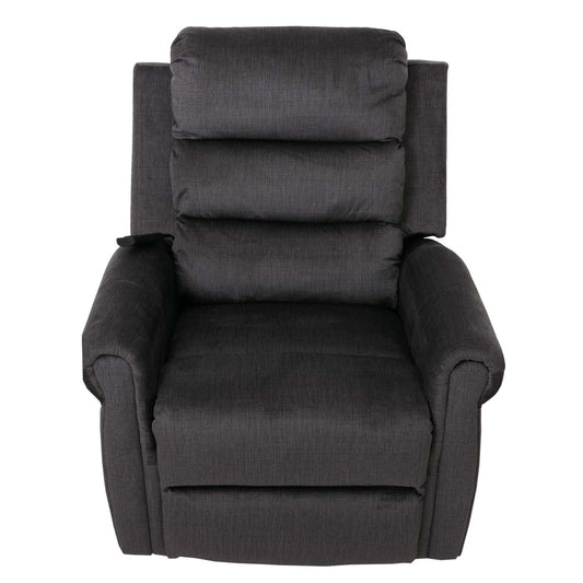 Cosmo Casa - TV-Relaxstoel - Relaxfauteuil met Ligfunctie, Massage en Verwarming - Chenille Textiel - Donkergrijs