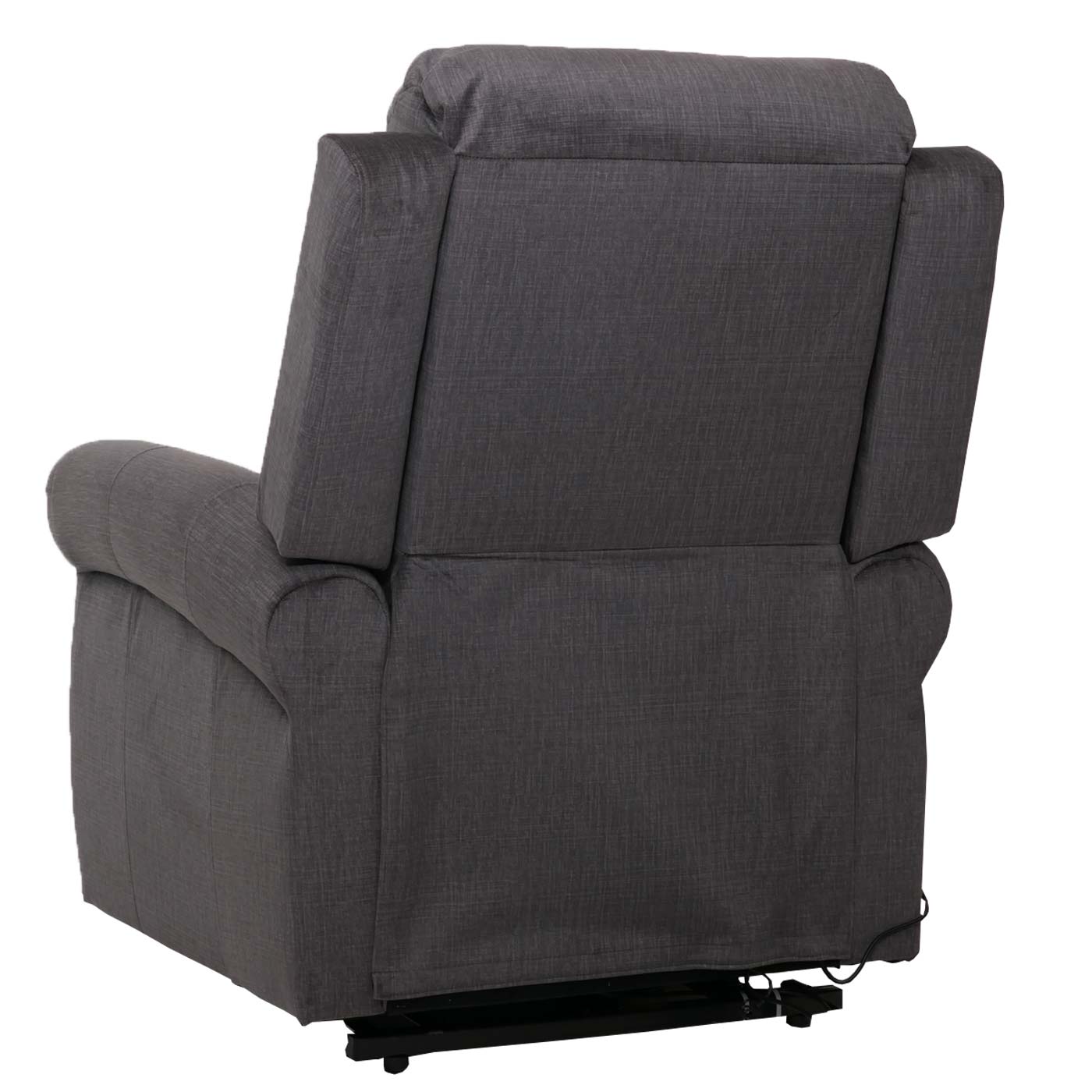Cosmo Casa - TV-Relaxstoel - Relaxfauteuil met Ligfunctie, Massage en Verwarming - Chenille Textiel - Donkergrijs