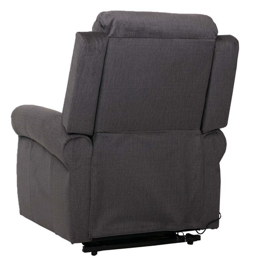 Cosmo Casa - TV-Relaxstoel - Relaxfauteuil met Ligfunctie, Massage en Verwarming - Chenille Textiel - Donkergrijs