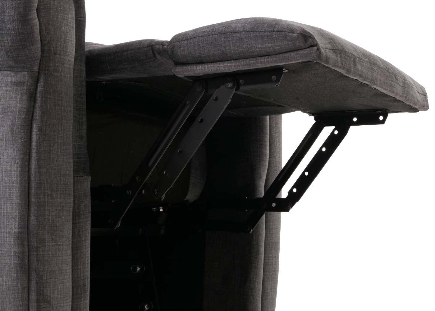 Cosmo Casa - TV-Relaxstoel - Relaxfauteuil met Ligfunctie, Massage en Verwarming - Chenille Textiel - Donkergrijs