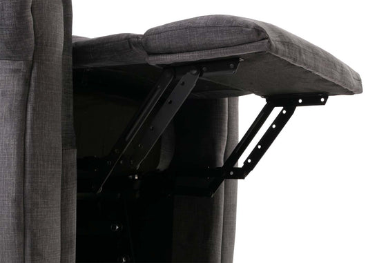 Cosmo Casa - TV-Relaxstoel - Relaxfauteuil met Ligfunctie, Massage en Verwarming - Chenille Textiel - Donkergrijs